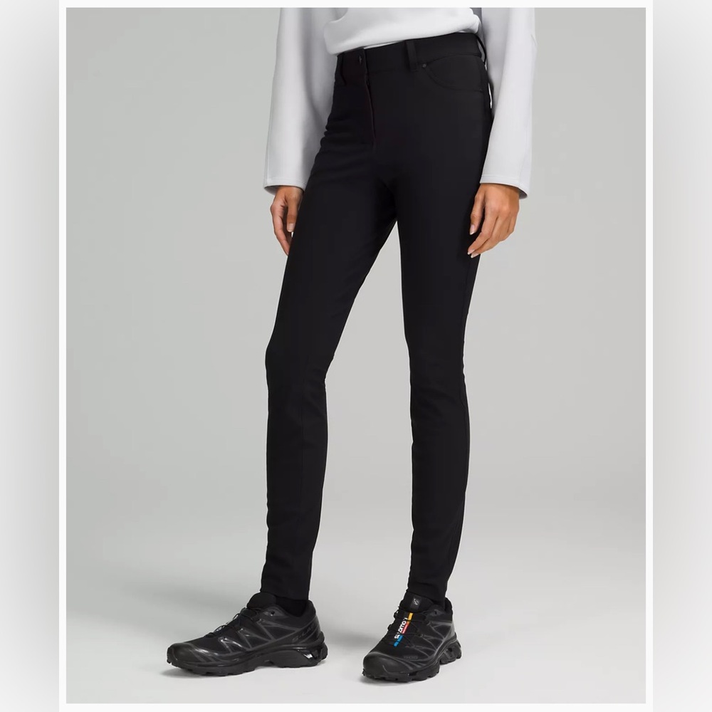 LULULEMON NWOT City Sleek Slim-Fit 5 Pocket High-Rise Pant womens size 8 black
